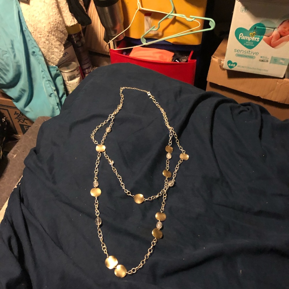 Gold and silver 2 chain necklaces